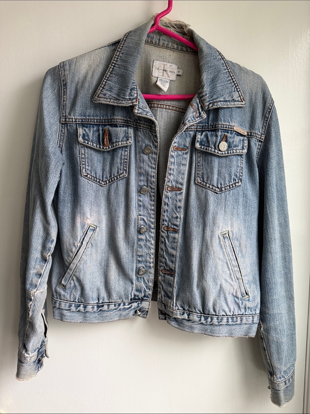 Calvin Klein Faded Light Blue Kids Denim Jacket